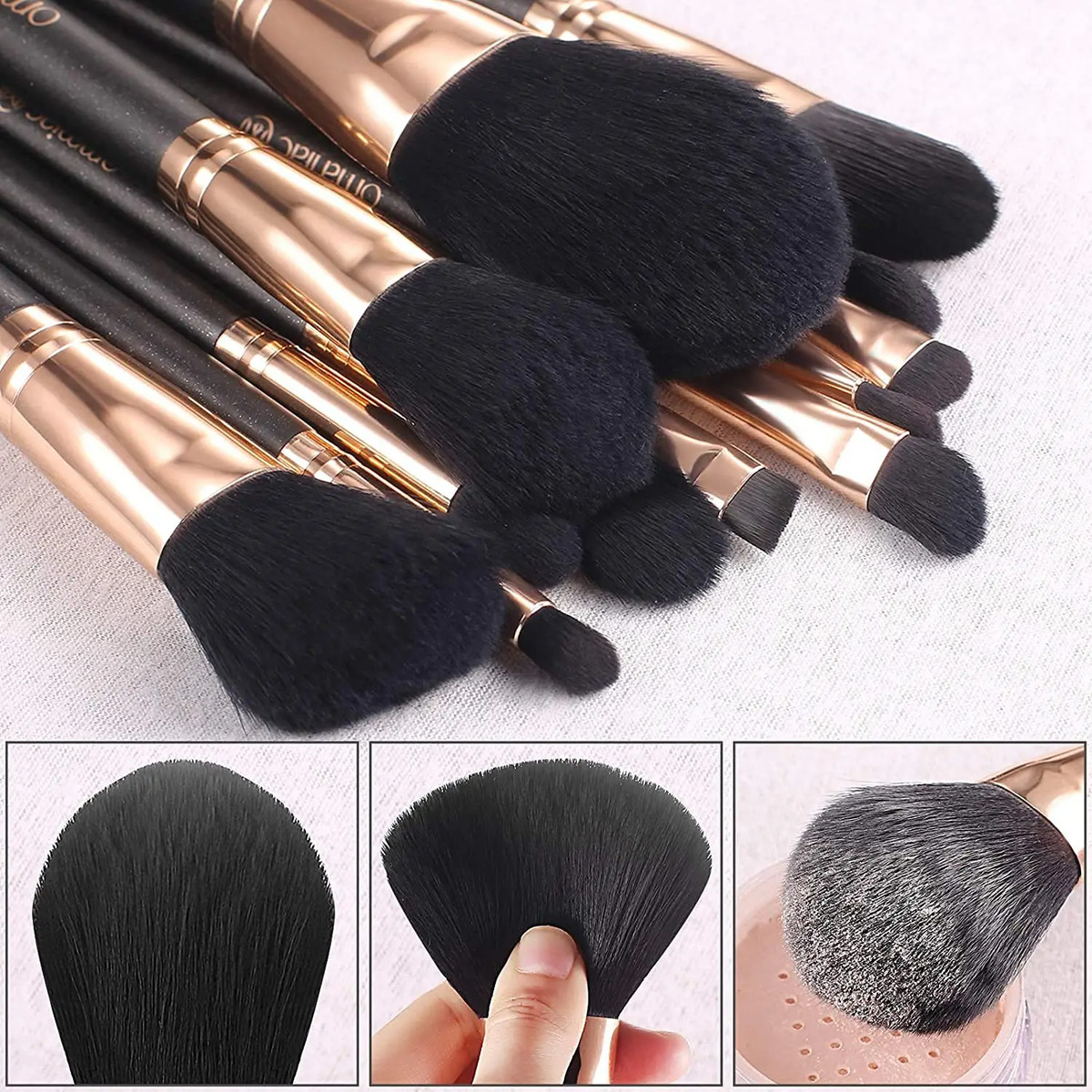 Set De Brochas De Maquillaje Profesional Omaniac Con Mango D - Image 2