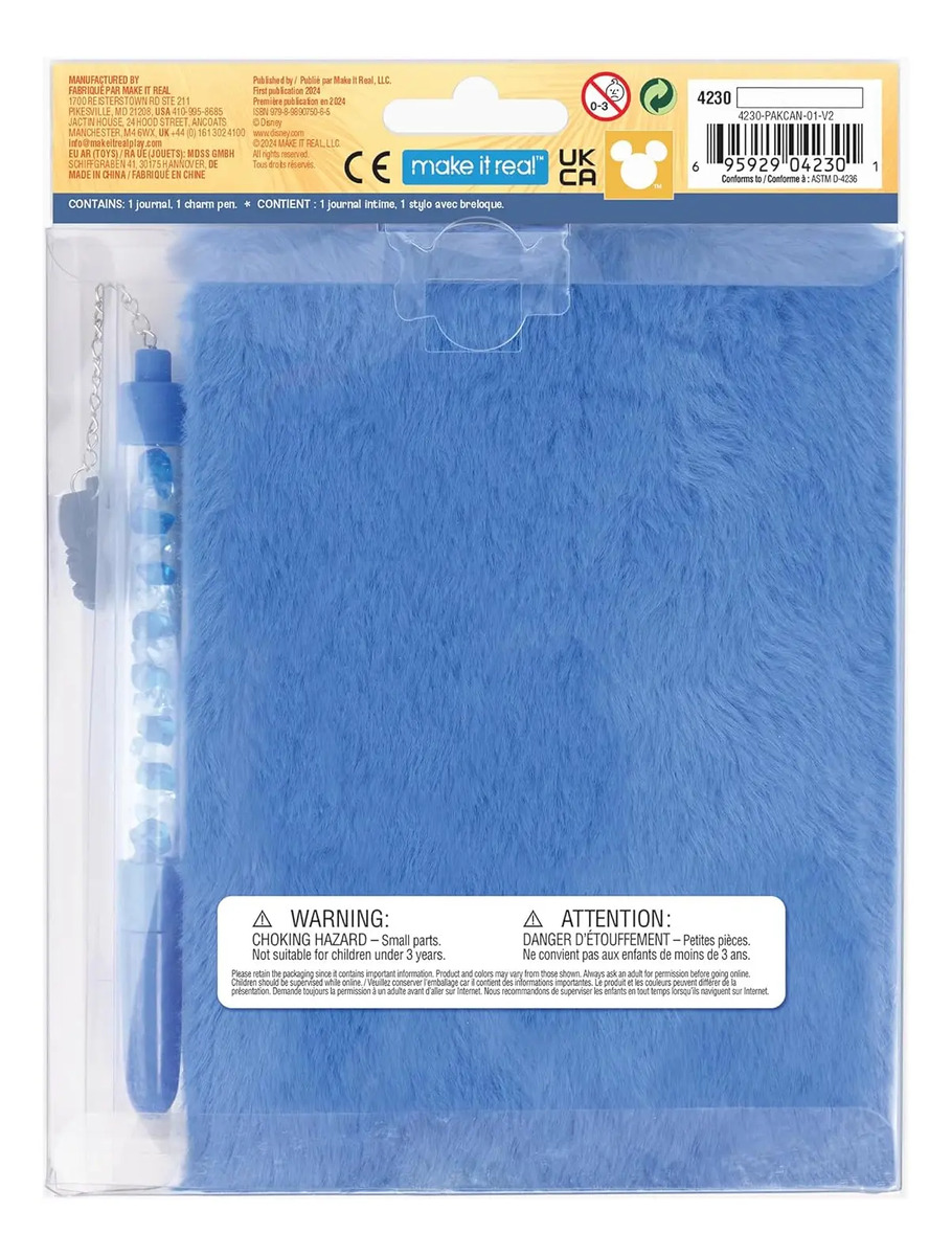 Diario Stitch Con 192 Páginas, Pluma Y Cubierta De Peluche - Image 2