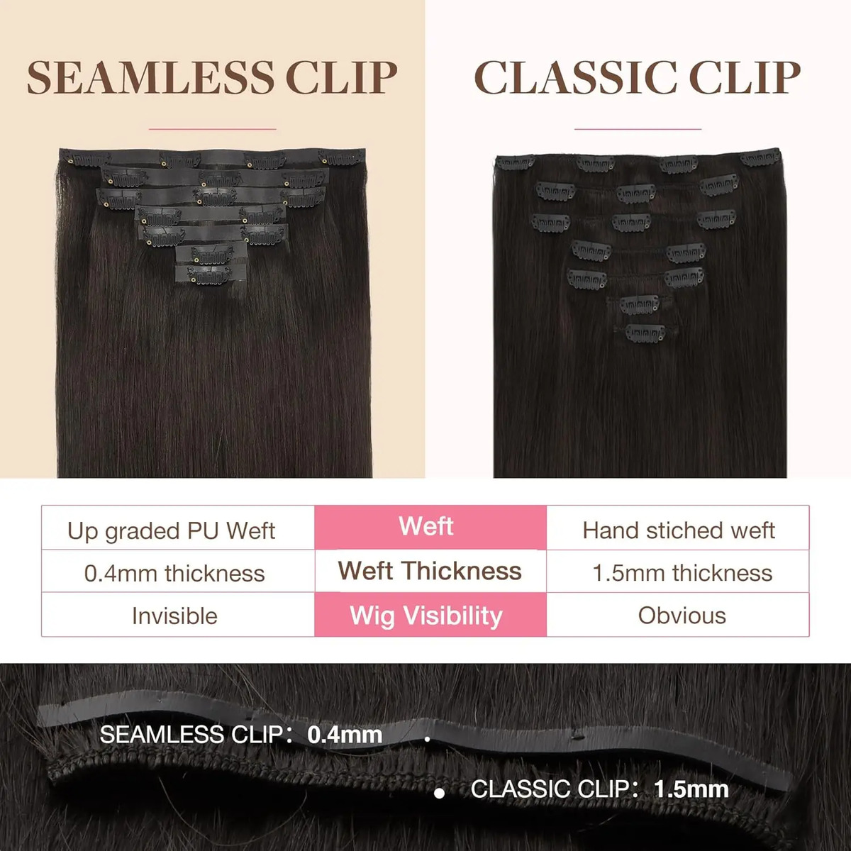 Extensiones De Cabello Remy 40cm Marrón Oscuro - Image 3