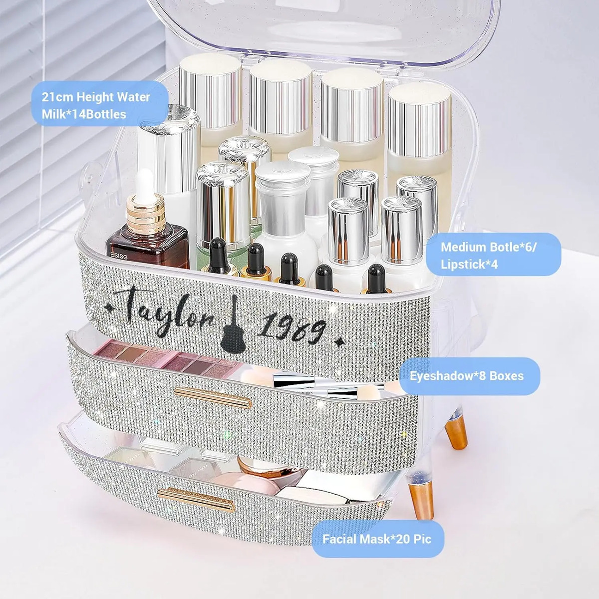 Organizador De Maquillaje Y Joyas, Con Cajones, Para Mostrad - Image 4