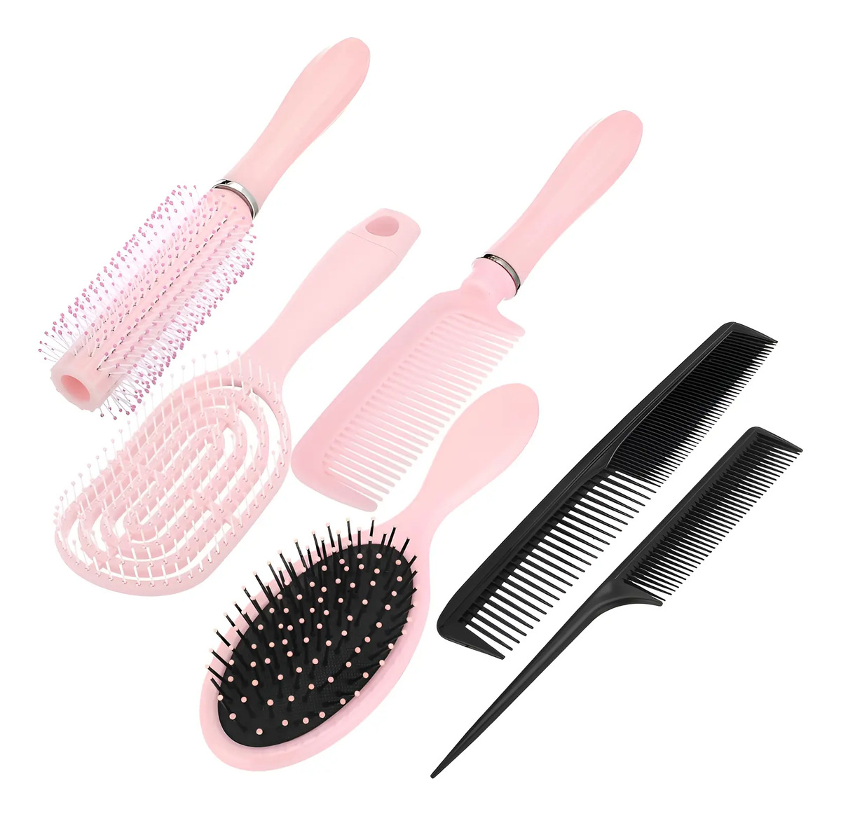 Peine De 6 Piezas Para Desenredar Y Peinar Cabello Liso Riza