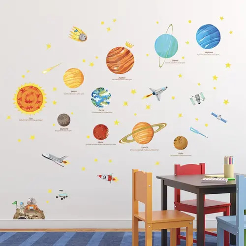 Decowall Da-1501 El Sistema Solar Peel Y Stick Nursery Niños - Image 7