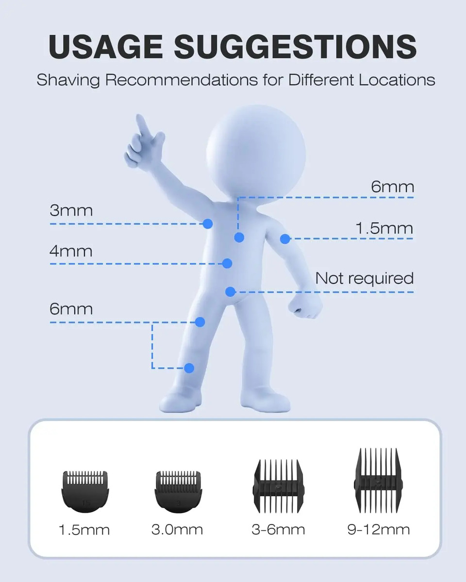 Kit De Afeitado Para Hombre Con Cuchilla Y Trimmer Impermeab - Image 7