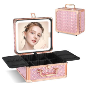 Caja Maquillaje Leeora Lekoo Con Espejo Led Portátil