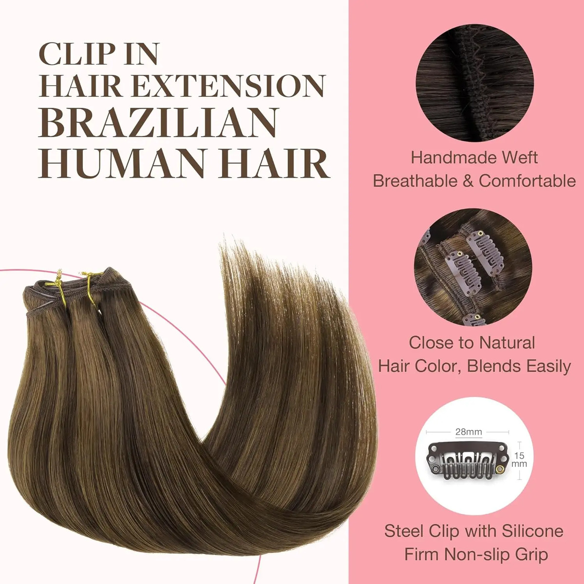Cabello Humano Remy 35 Centímetros Para Mujeres - Image 3