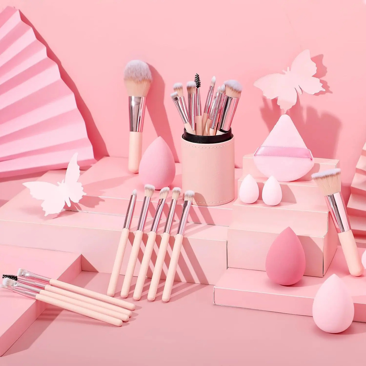 Juego De Brochas De Maquillaje Pequeñas De Viaje De 14 Pieza - Image 6