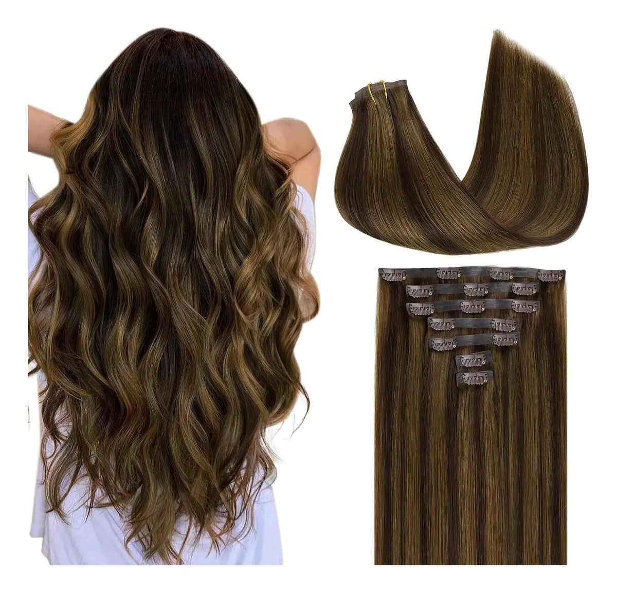 Cabello Humano Real 55cm Largas