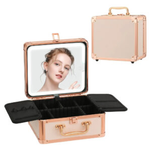 Caja Maquillaje Leeora Leekoo Espejo Led Off Blanco