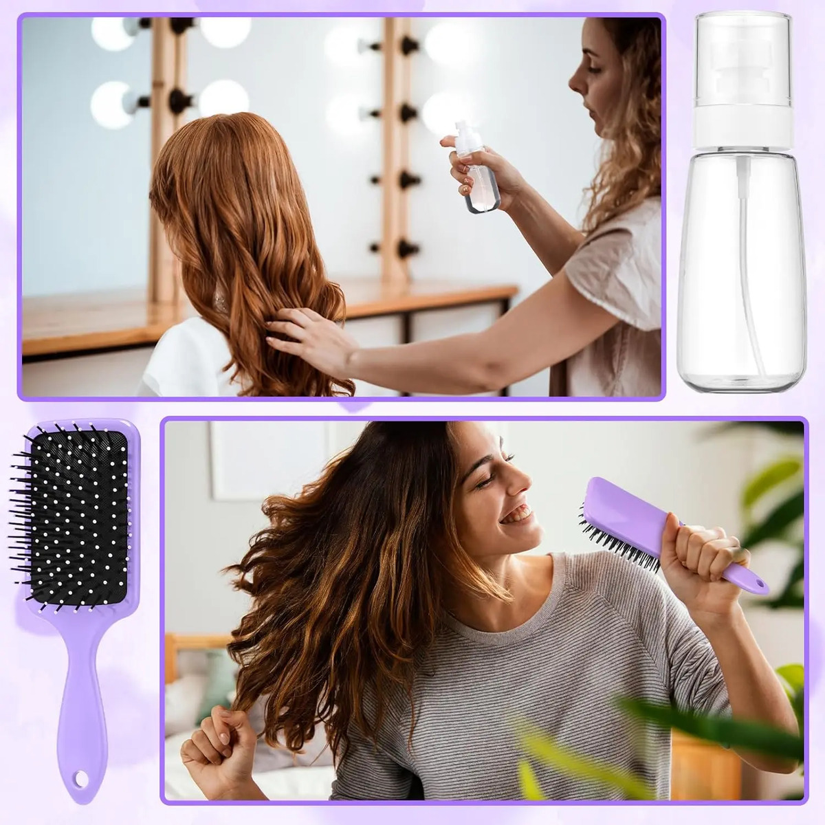 Kit De Peine Para Cabello De 15 Piezas Con Botella De Spray - Image 4
