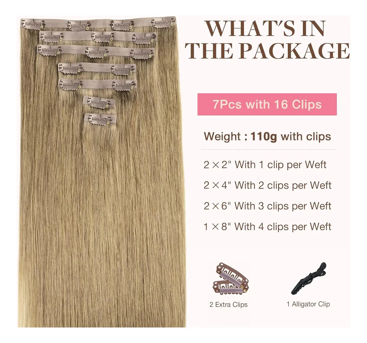 Cabello Humano Natural De 35 Centímetros - Image 2