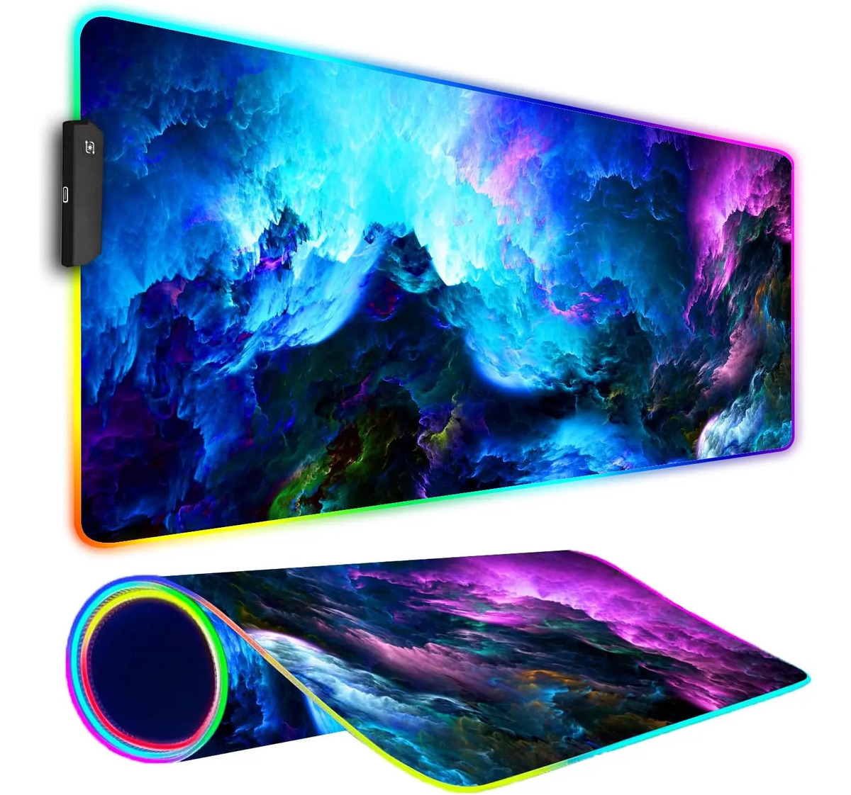 Plancha De Ratón Rgb 80x30 Cm Con Base De Goma No Deslizante