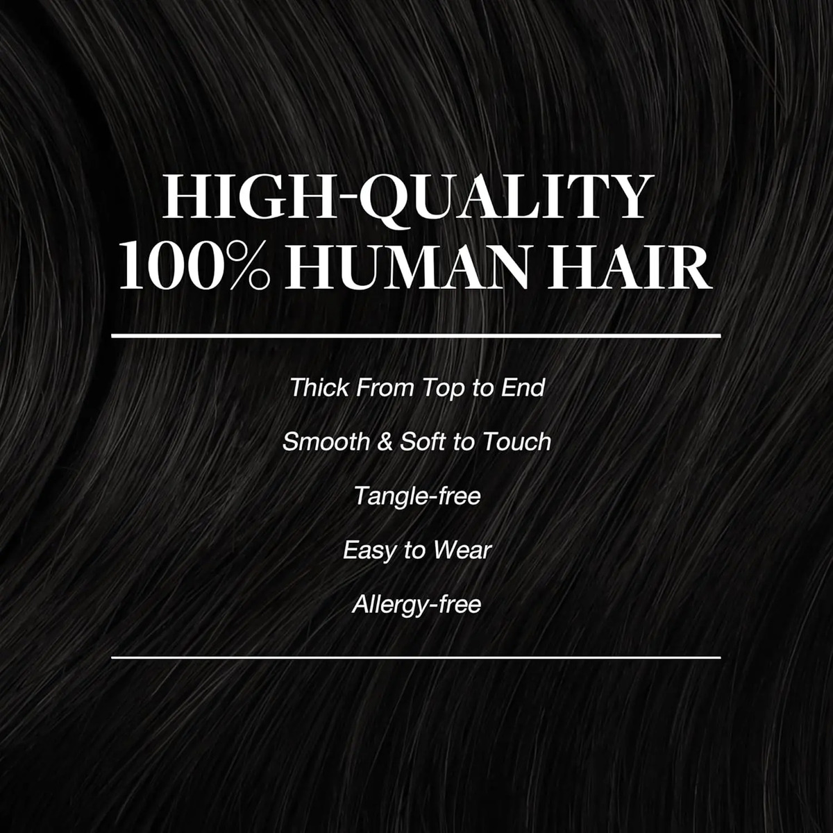 Cabello Remy De 35 Cm Y 150 G En Negro - Image 5