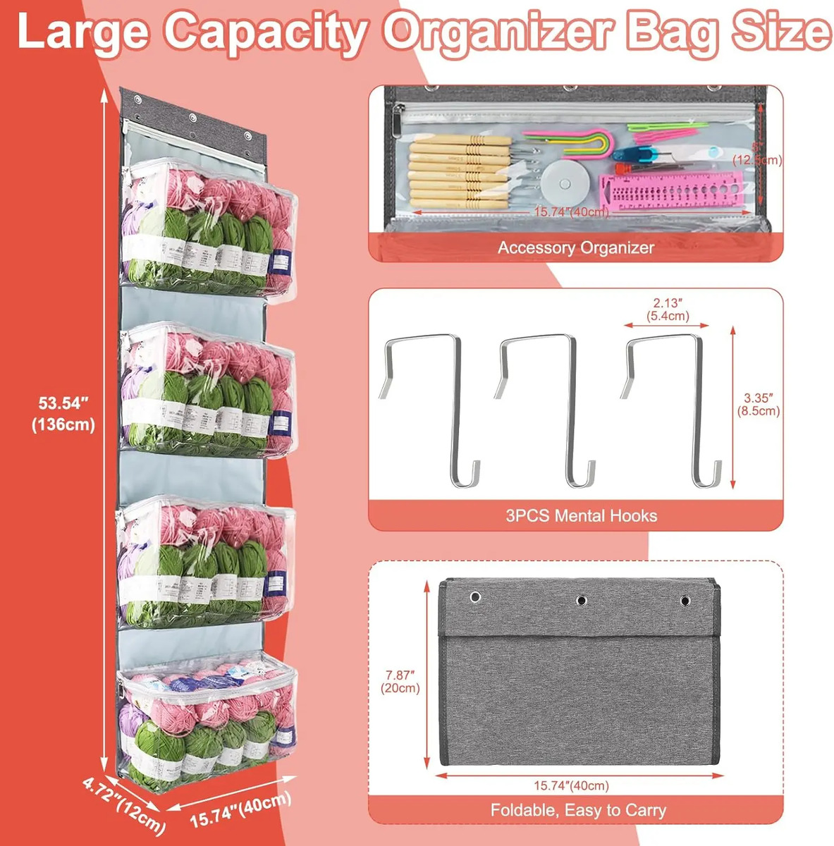 Bolsa Coopay Con 3 Ganchos Gran Organizador De Costura Separ - Image 3