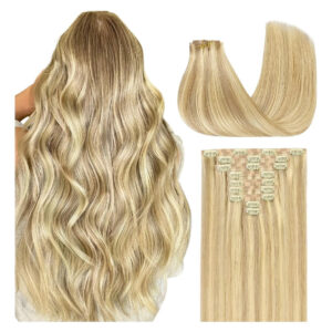 Cabello Humano 36 Cm 130 Gramos Mechas Rubios #s-18d/22f