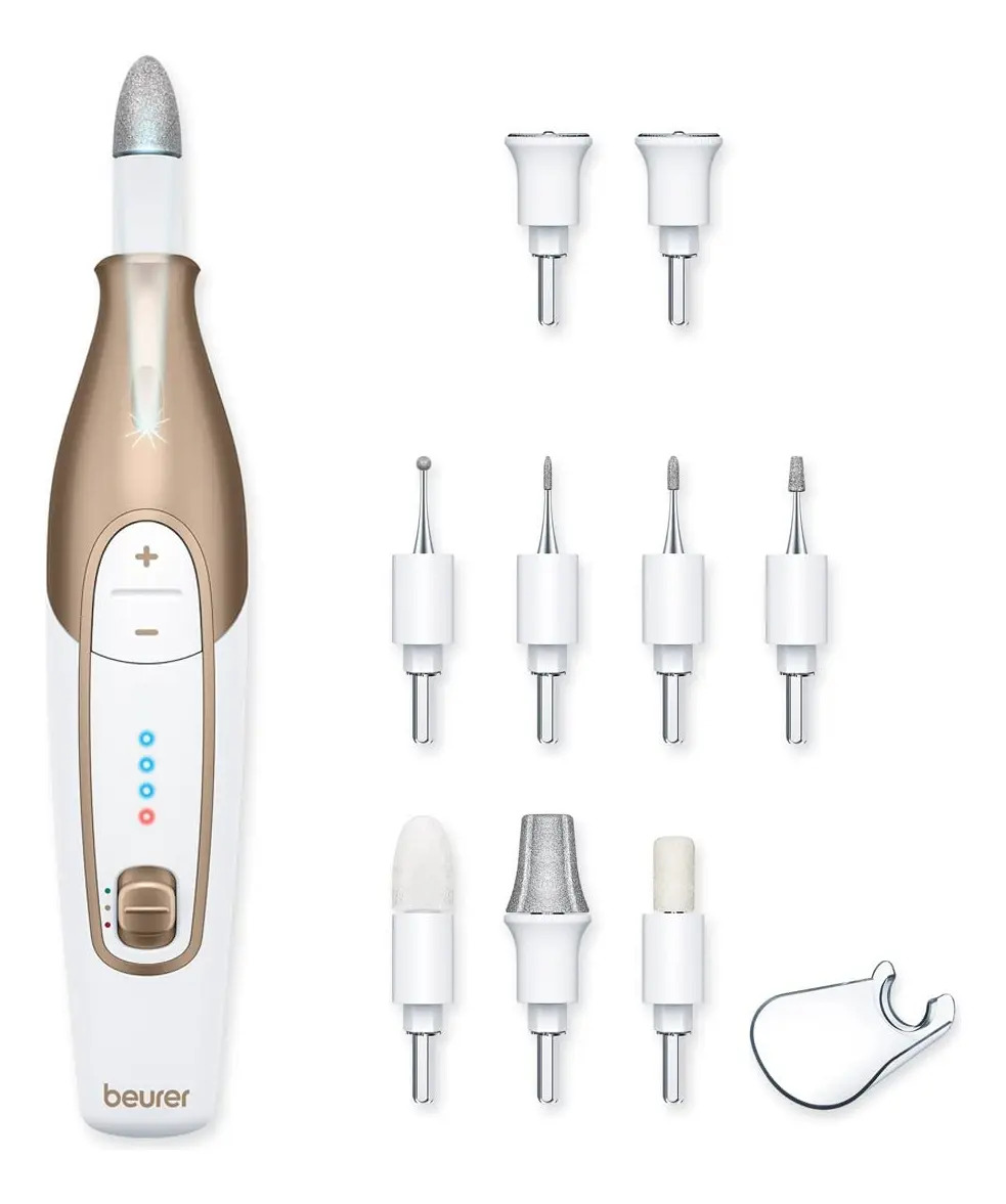 Kit De Lima De Uñas Beurer Mp64 Con Accesorios Y Luz Led