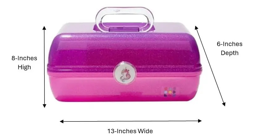 Maleta De Maquillaje Viajera Morada Y Rosa, 20x32x15 Cm Rosa - Image 5