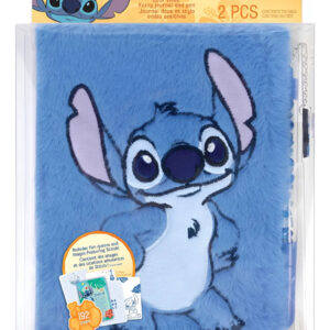 Diario Stitch Con 192 Páginas, Pluma Y Cubierta De Peluche