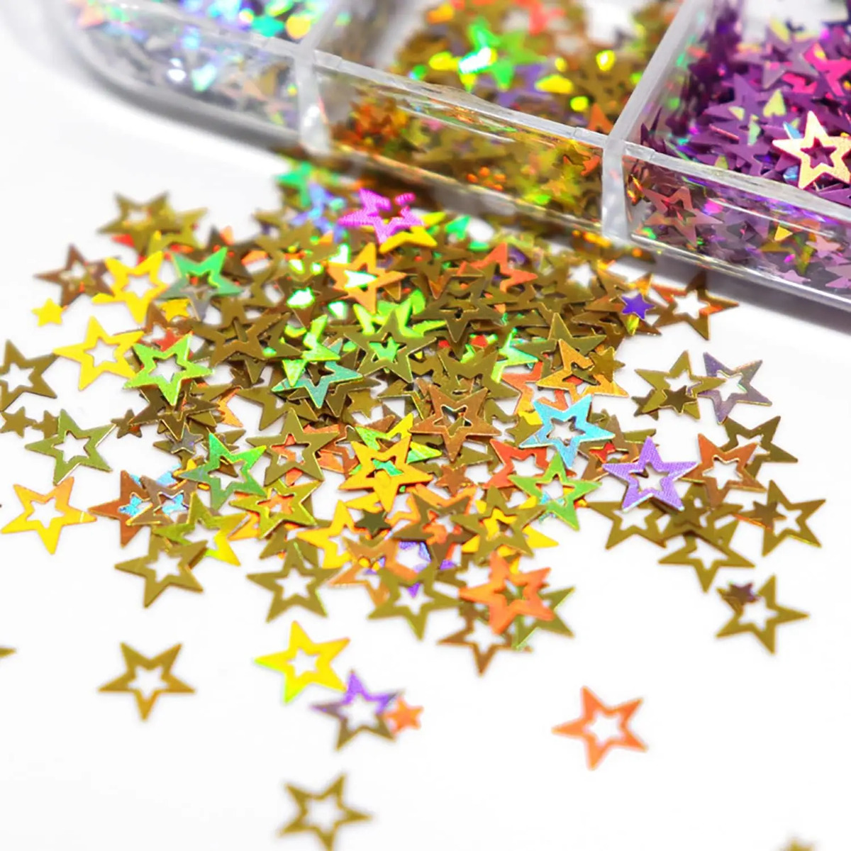 Decoraciones De Uñas Con Purpurina Y Estrellas De 3d Para Mu - Image 2