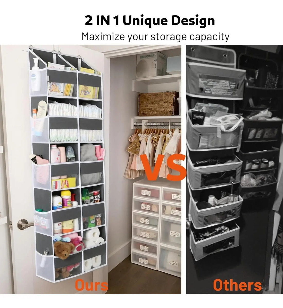 Organizador Grande Con 5 Niveles Y 10 Compartimentos Gris - Image 3
