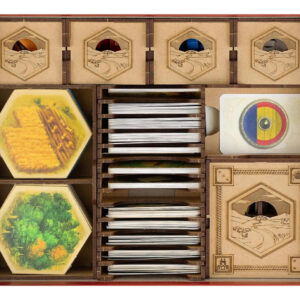 Organizador Fichas Tarjetas Kit Almacenamiento Para Catan Blanco