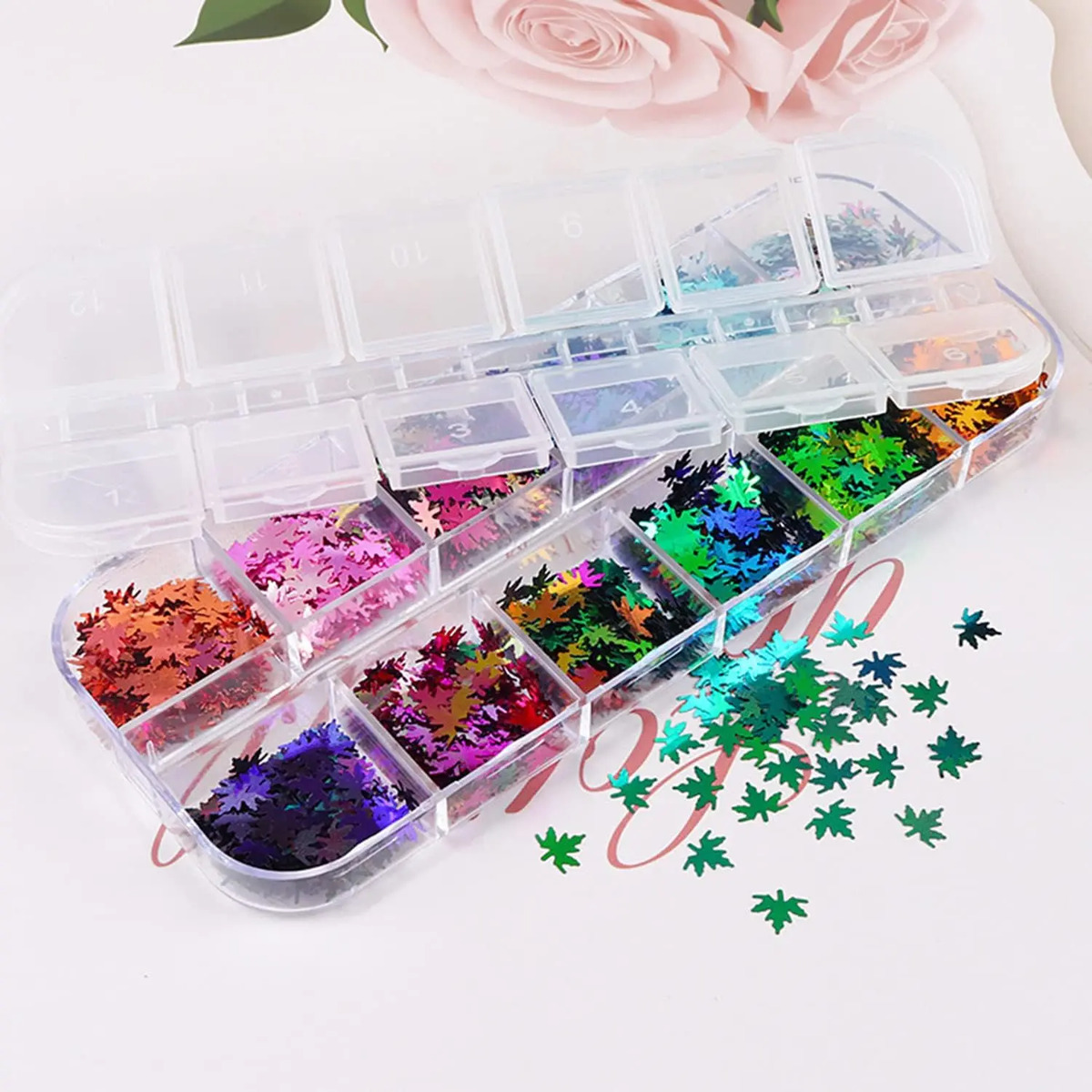 Decoraciones De Uñas Con Hojas De Arce De 2 A 5 Centímetros - Image 3