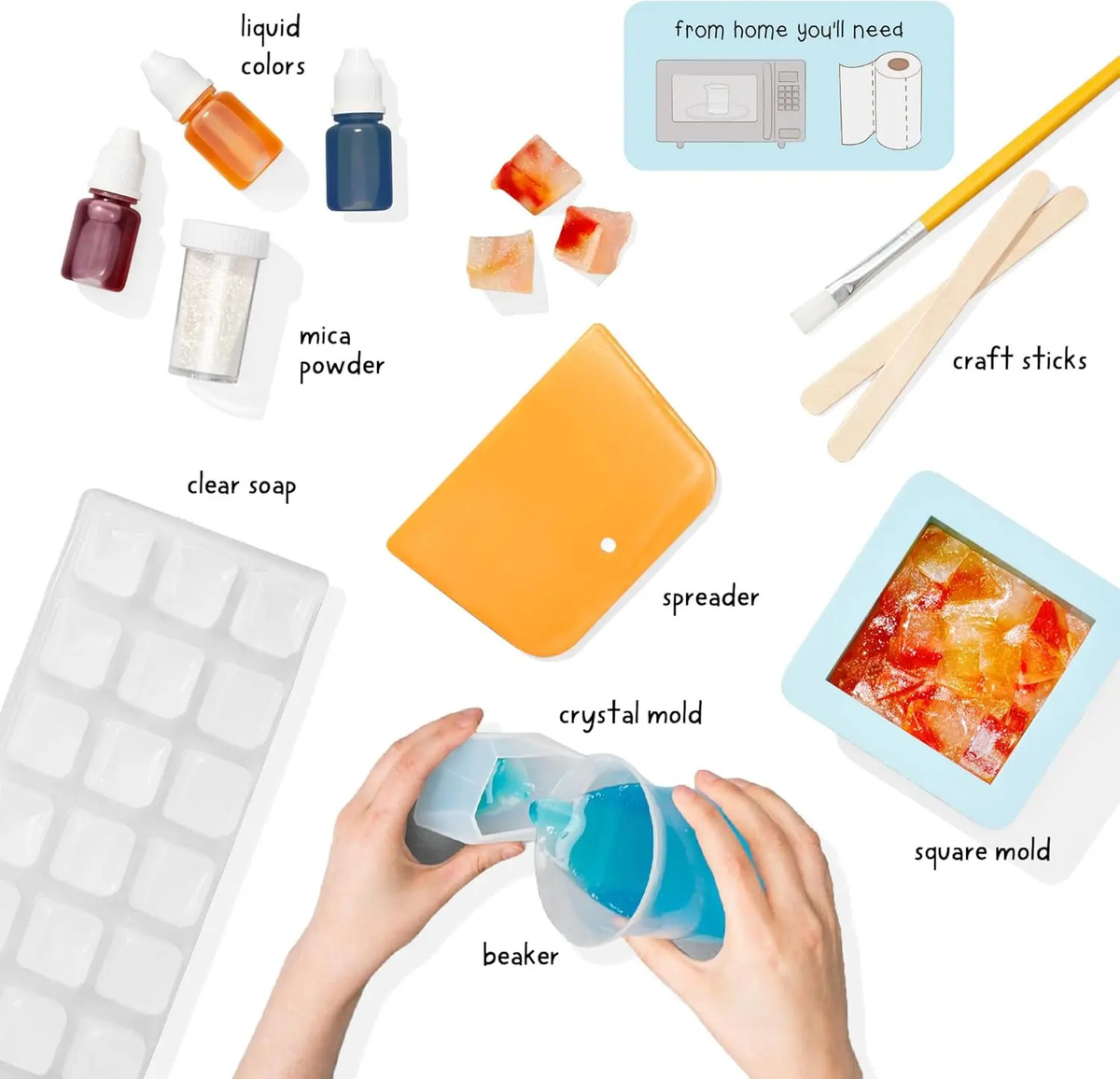 Kit De Creación De Jabón Cristalino Para Niños De 7 Años - Image 3