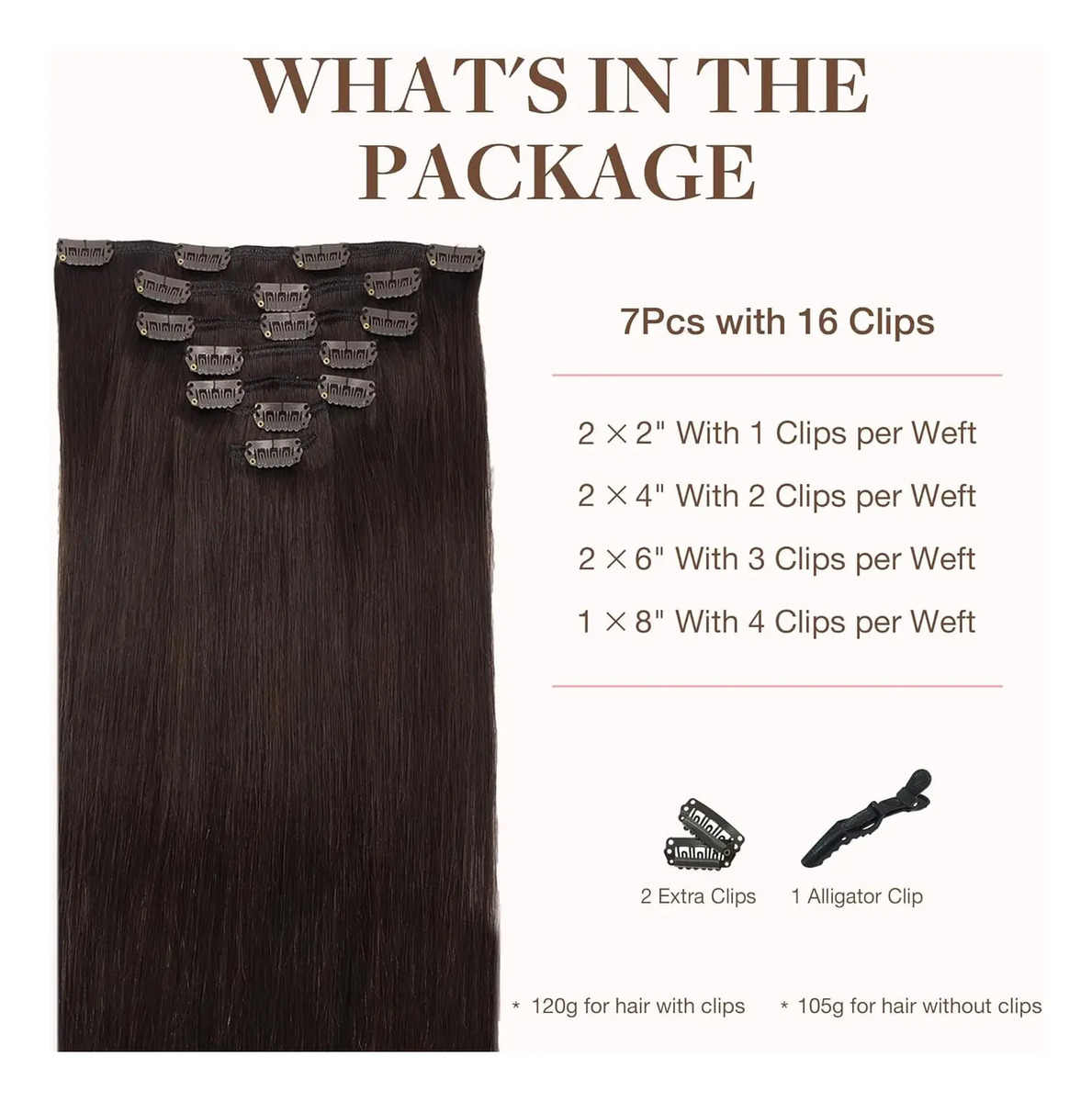 Extensiones De Cabello Remy 50 Cm Marrón Claro - Image 2