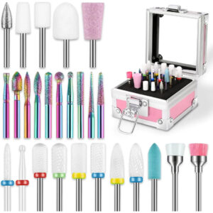 Kit De 26 Brocas Para Limadora De Uñas Con Estuche, Incluye