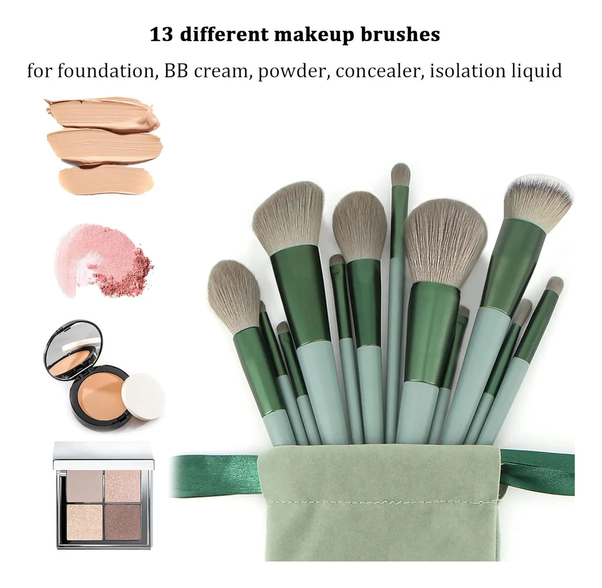 Kit De Brochas De Maquillaje De 22 Piezas, Tamaño Grande, In - Image 3