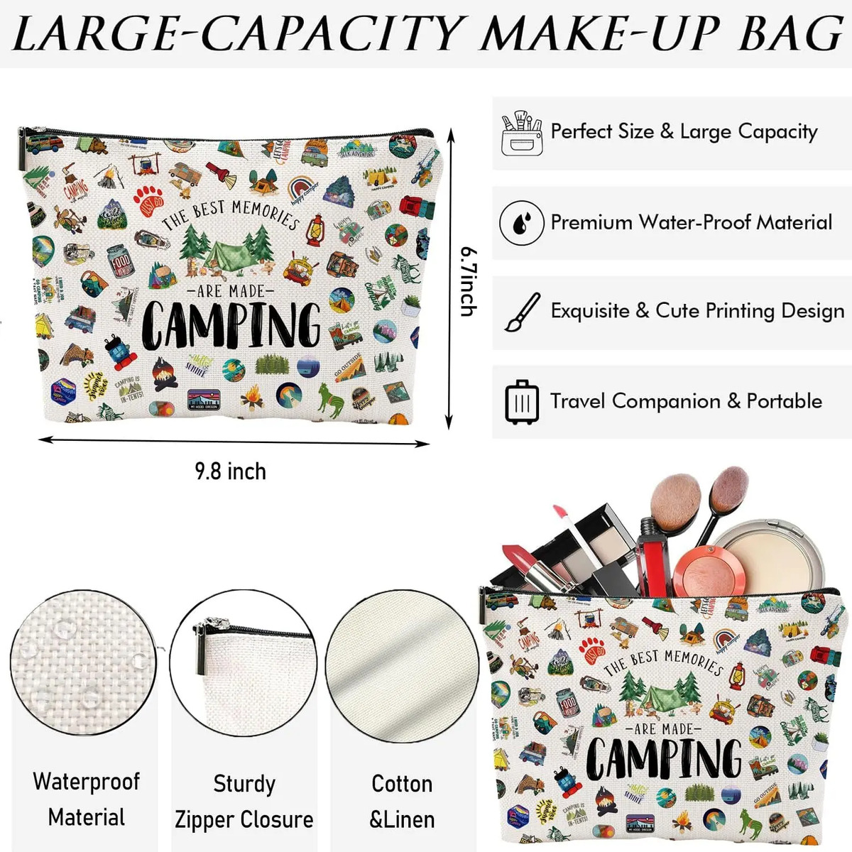 Bolso De Maquillaje Para Campamento, Regalo Para Hermana O A - Image 4