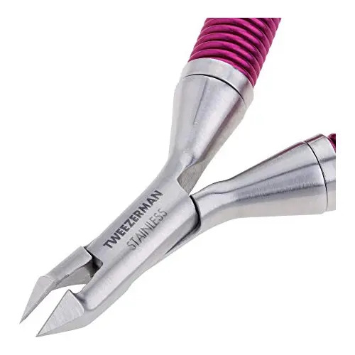 Alicate Cutícula Resorte Espiral Azul Rosa Acero Inoxidable Blanco - Image 2