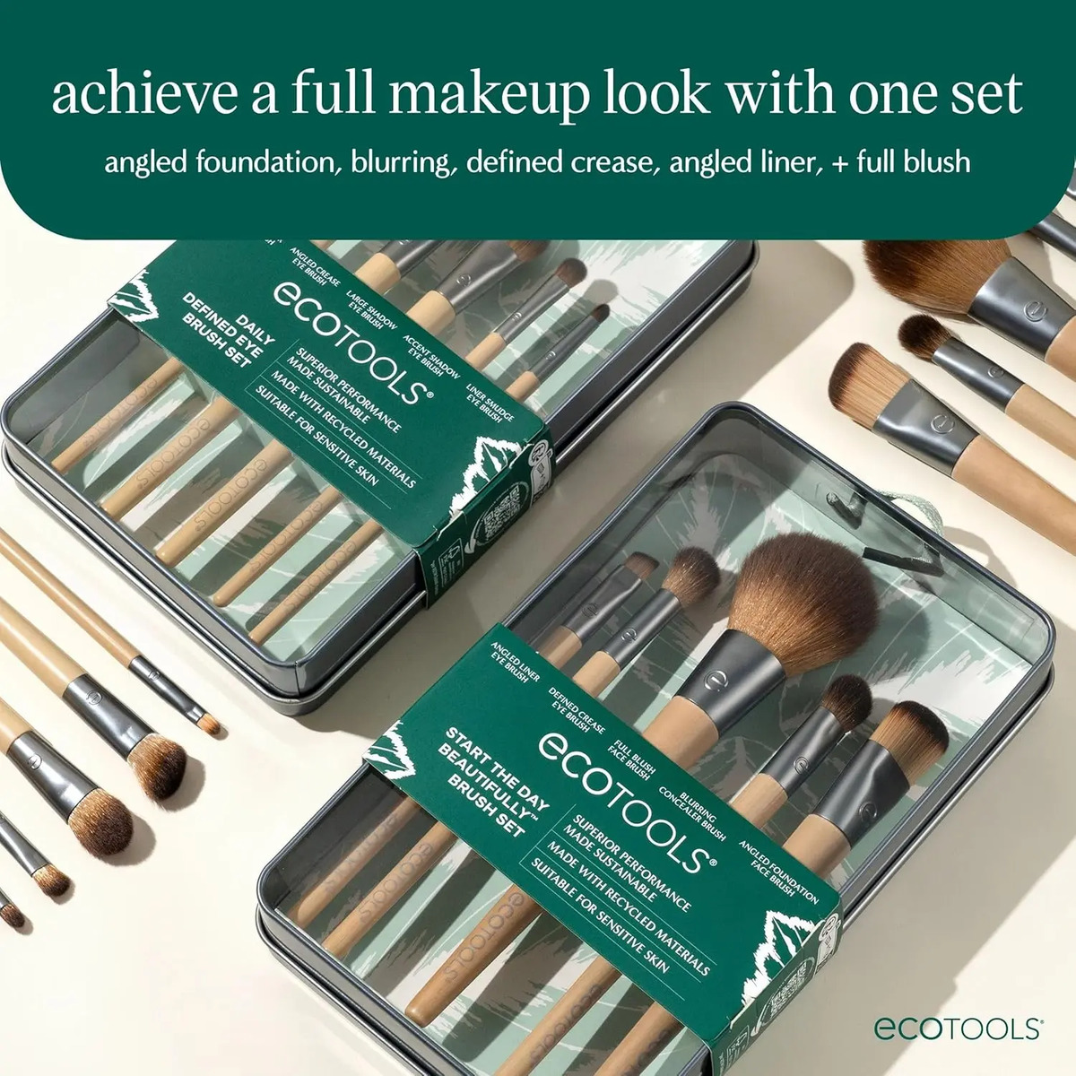 Juego De Brochas De Maquillaje Eco Tools De 6 Piezas Con Est Marrón - Image 3