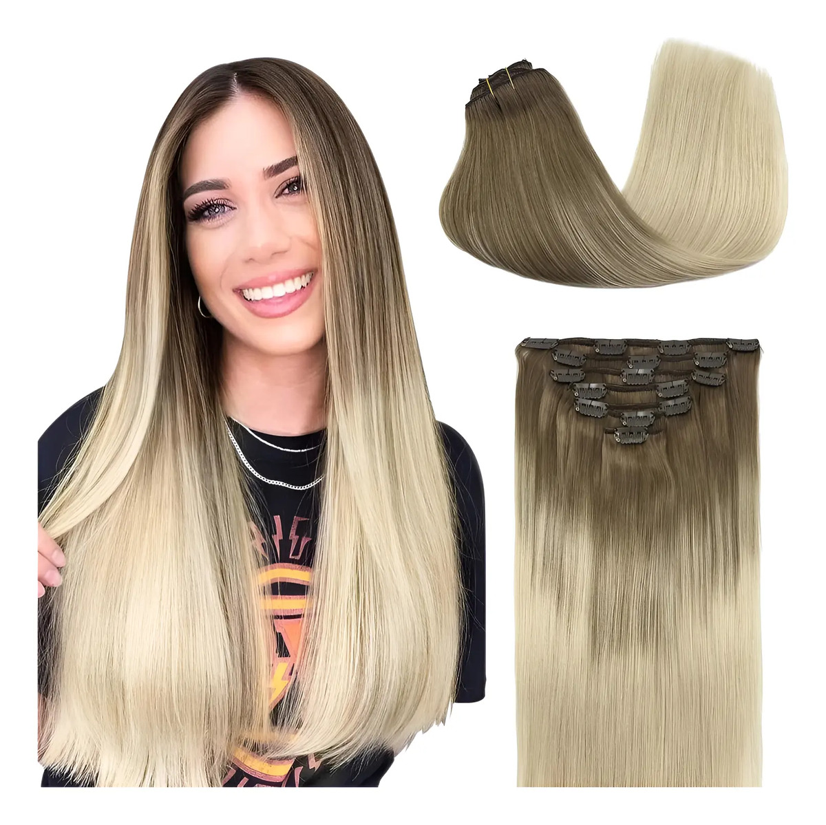 Extensiones Cabello Humano Remy 50cm Balayage