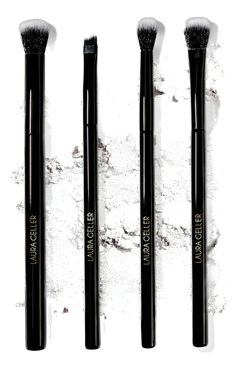 Pinceles De Maquillaje Vegano Profesional Para Sombra De Ojo Blanco
