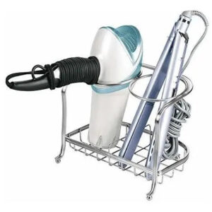 Soporte Para Secador De Pelo O Rizador Plateado Plateado
