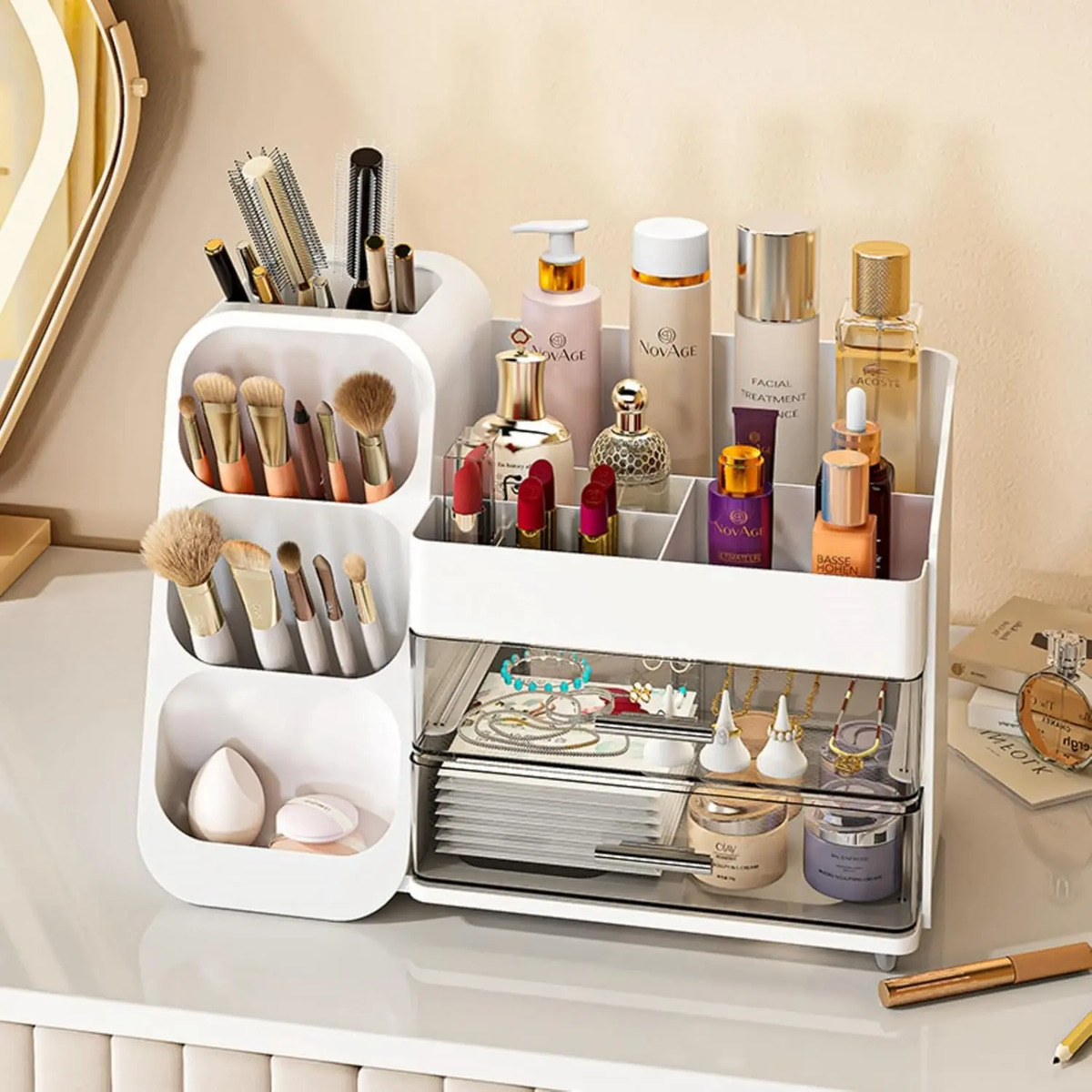 Exhibidor De Cosméticos Para Tus Esenciales De Belleza Blanc - Image 8