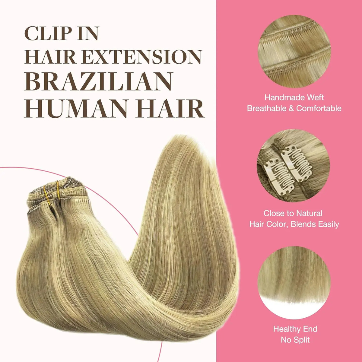 Extensiones Cabello Remy 35 Cm Para Mujer - Image 3