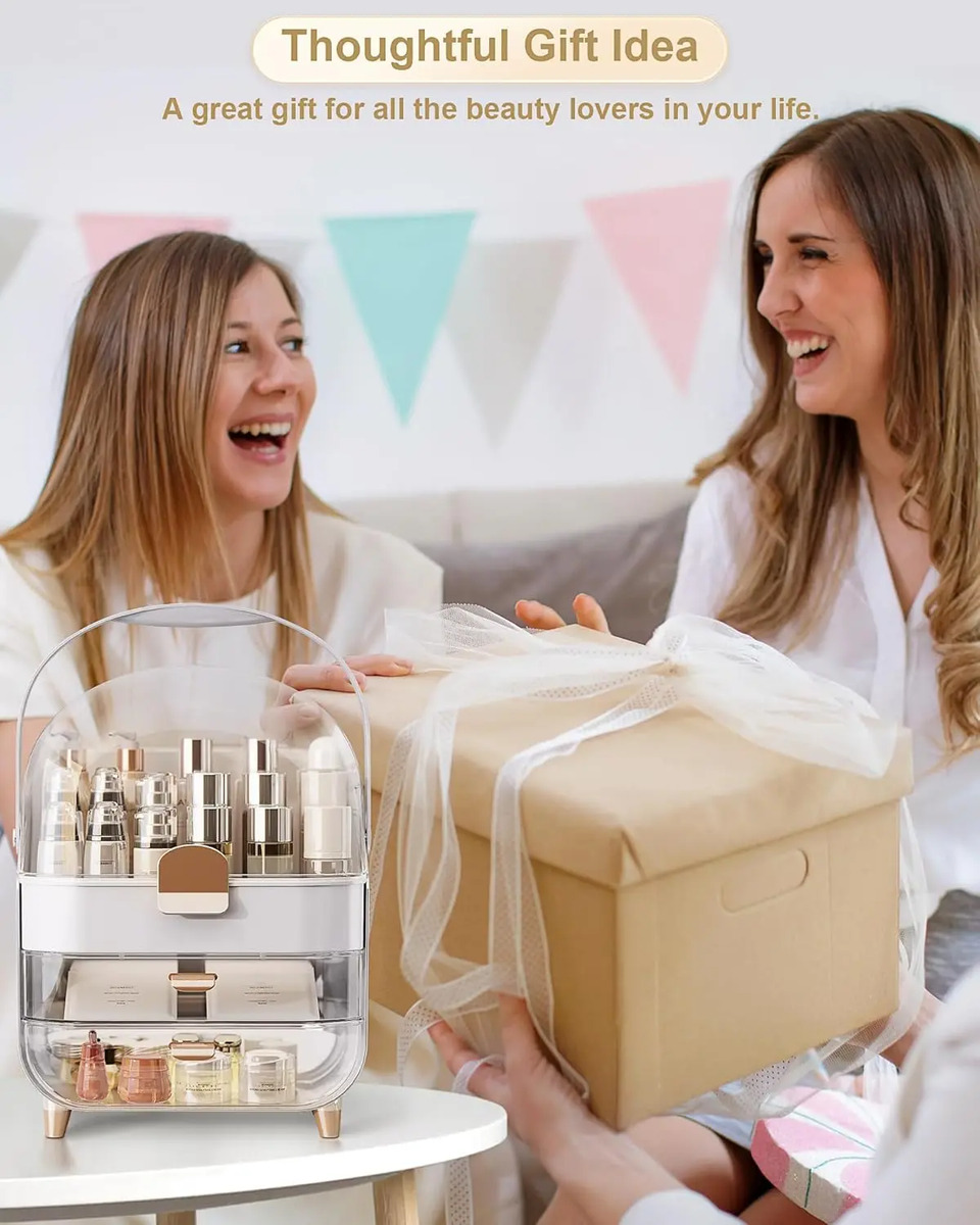 Organizador De Maquillaje En Rosa Dorado Para Baño - Image 8