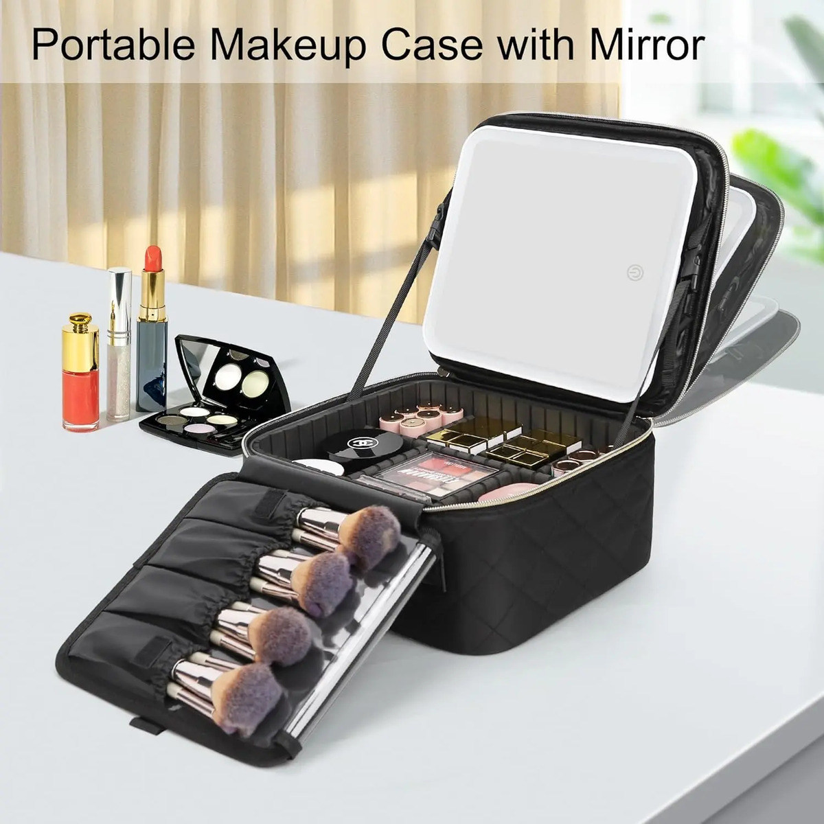 Maletín De Maquillaje Profesional Negro - Image 4