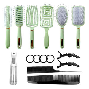Juego De 11 Piezas Para Peinar Cabello Grueso Y Largo Con Ce