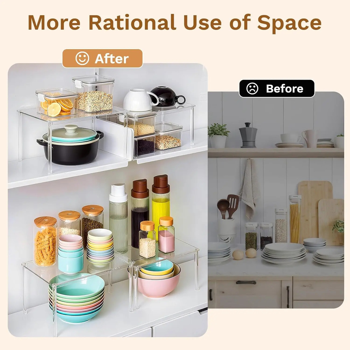 Organizador Acrílico 4 Estantes Para Especias Cocina Baño Ho - Image 3