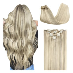 Extensiones Cabello Remy 55 Cm Para Mujer Rubio
