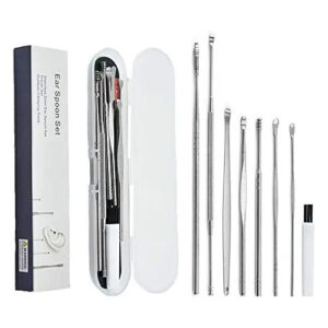 Kit Limpiador Oídos 8 Piezas Limpieza Cera Acero Inoxidable