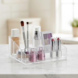 Organizador De Maquillaje De Vanidad De Plastico Transparent