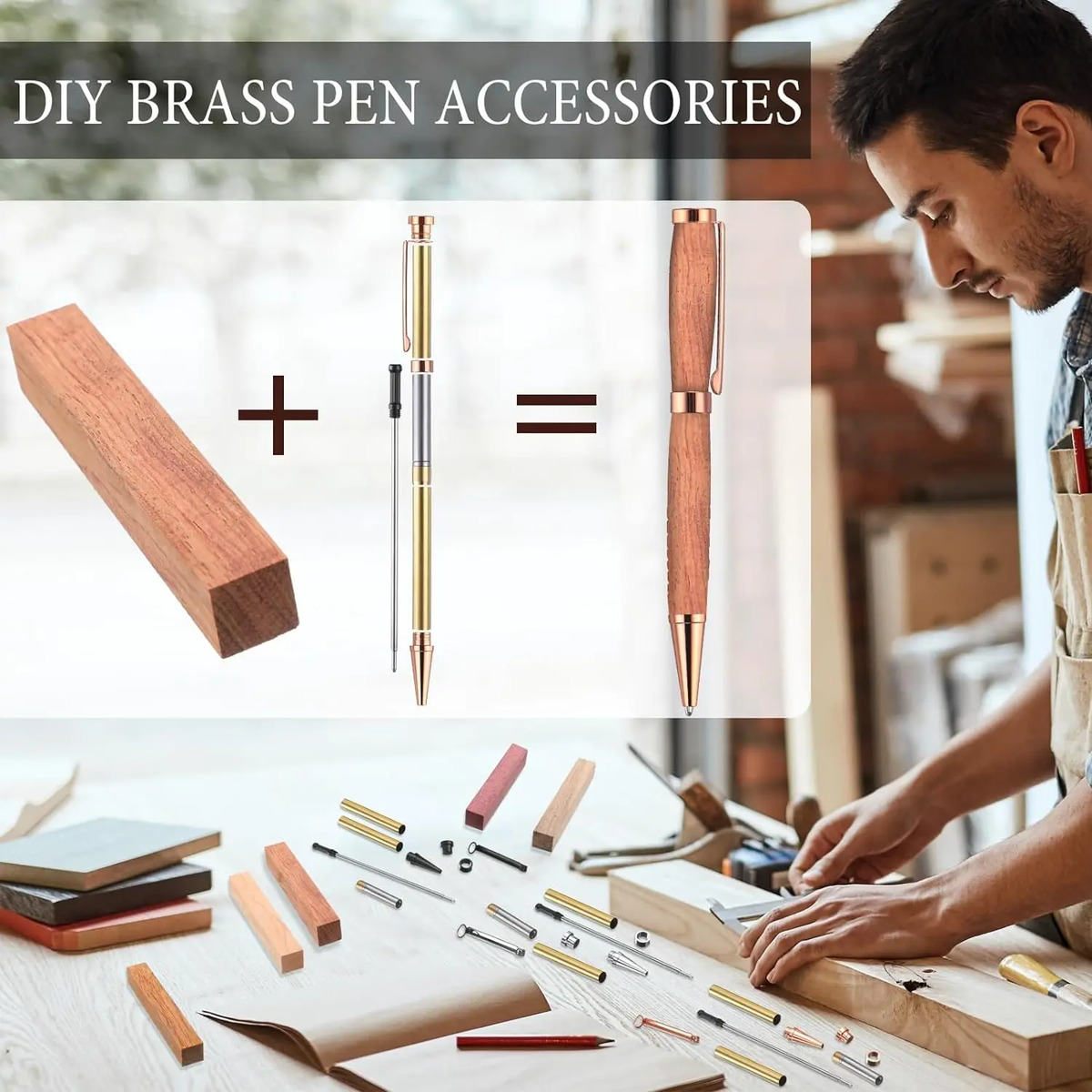 Kit De Torno De Madera Con 10 Conjuntos De Pluma Slimline 7m - Image 2