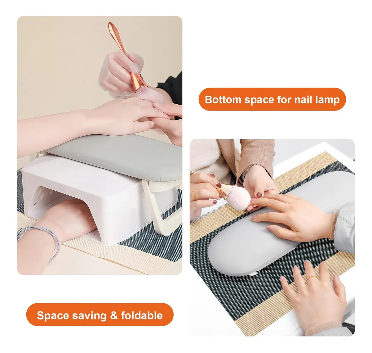 Apoyo Para Manos De Cuero Pu Plegable Para Uñas De 30 Cm De - Image 3