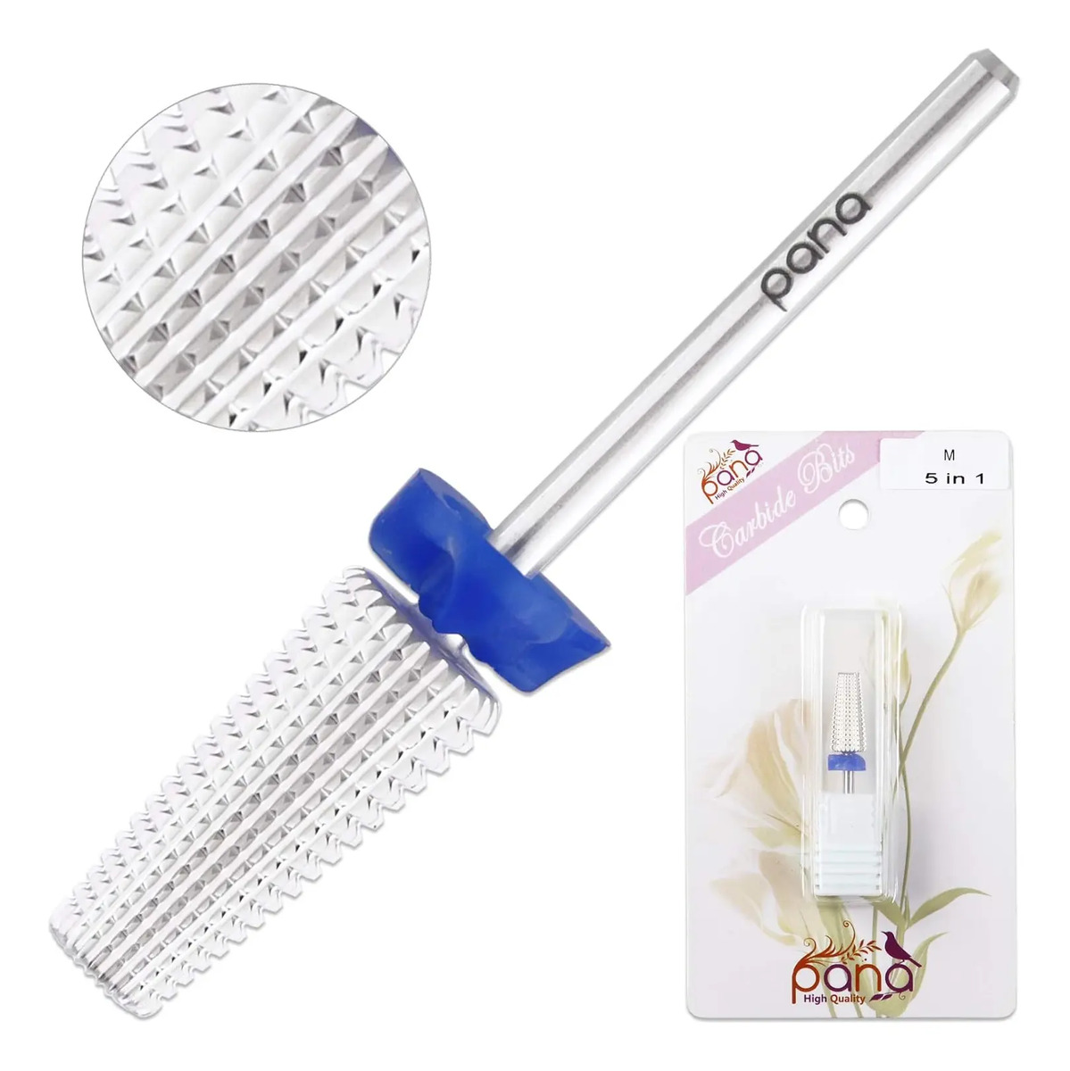 Broca De Uñas Pana Nail Carbide 5 En 1 Para Ambas Manos Tama - Image 3