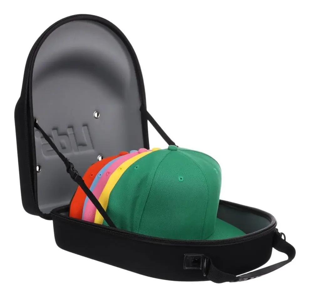 Estuche Para Gorras, Capacidad Para 6, Gris Y Negro