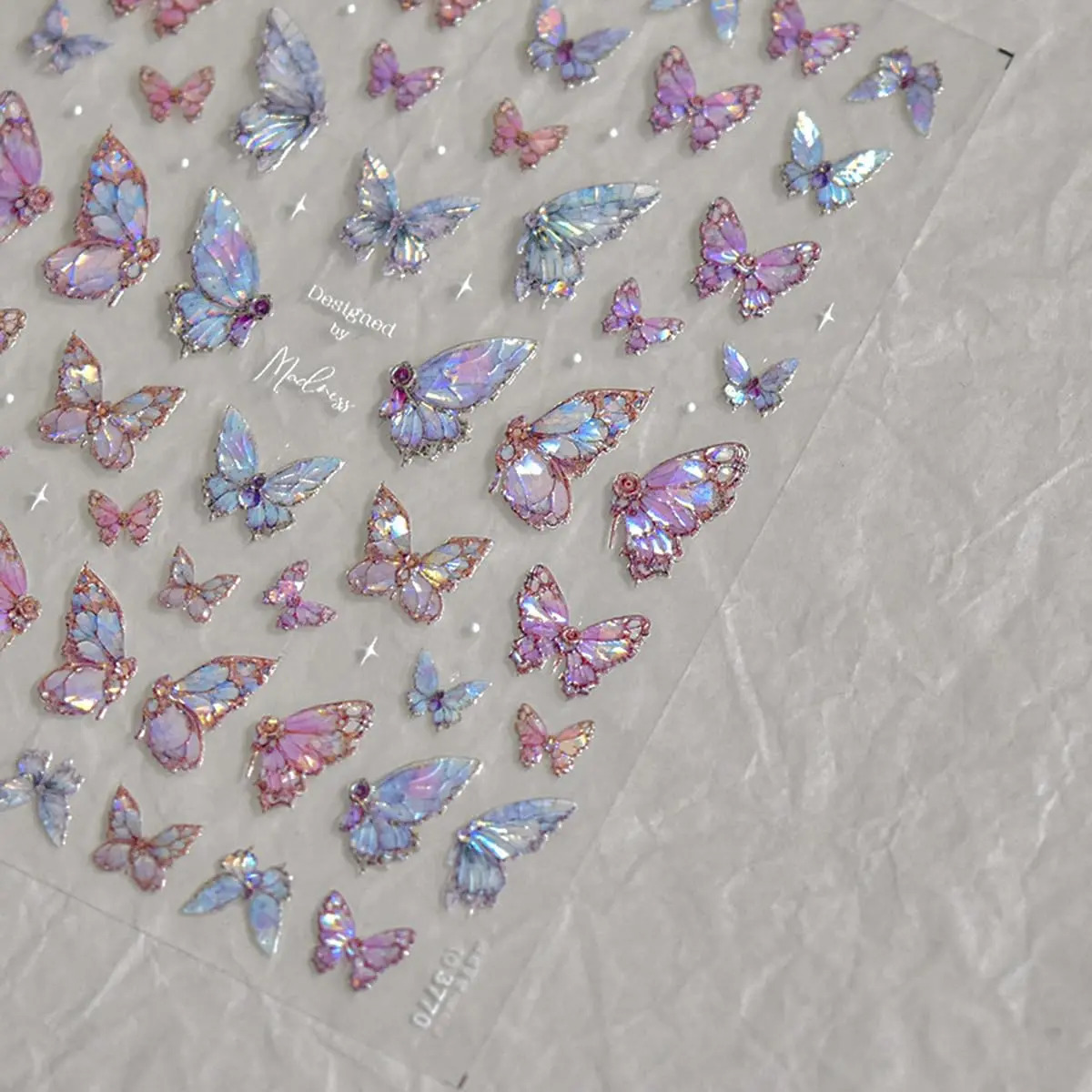 Pegatinas De Mariposas Púrpura Rosa Para Uñas De Mujer Y Niñ - Image 2
