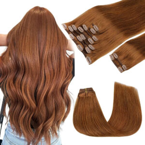 Cabello Humano De 40 Cm Color Cobre Cobre